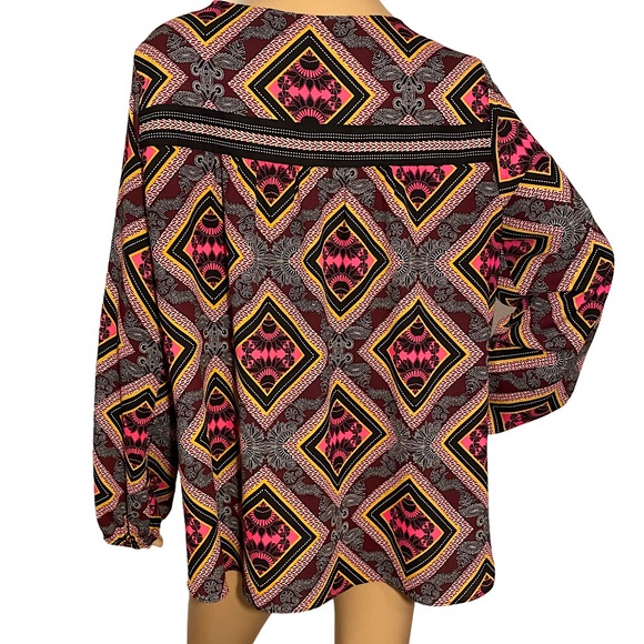 GIBSON LATIMER | DIAMOND BLOUSE WITH BLACK TASSELS - Picture 2 of 15